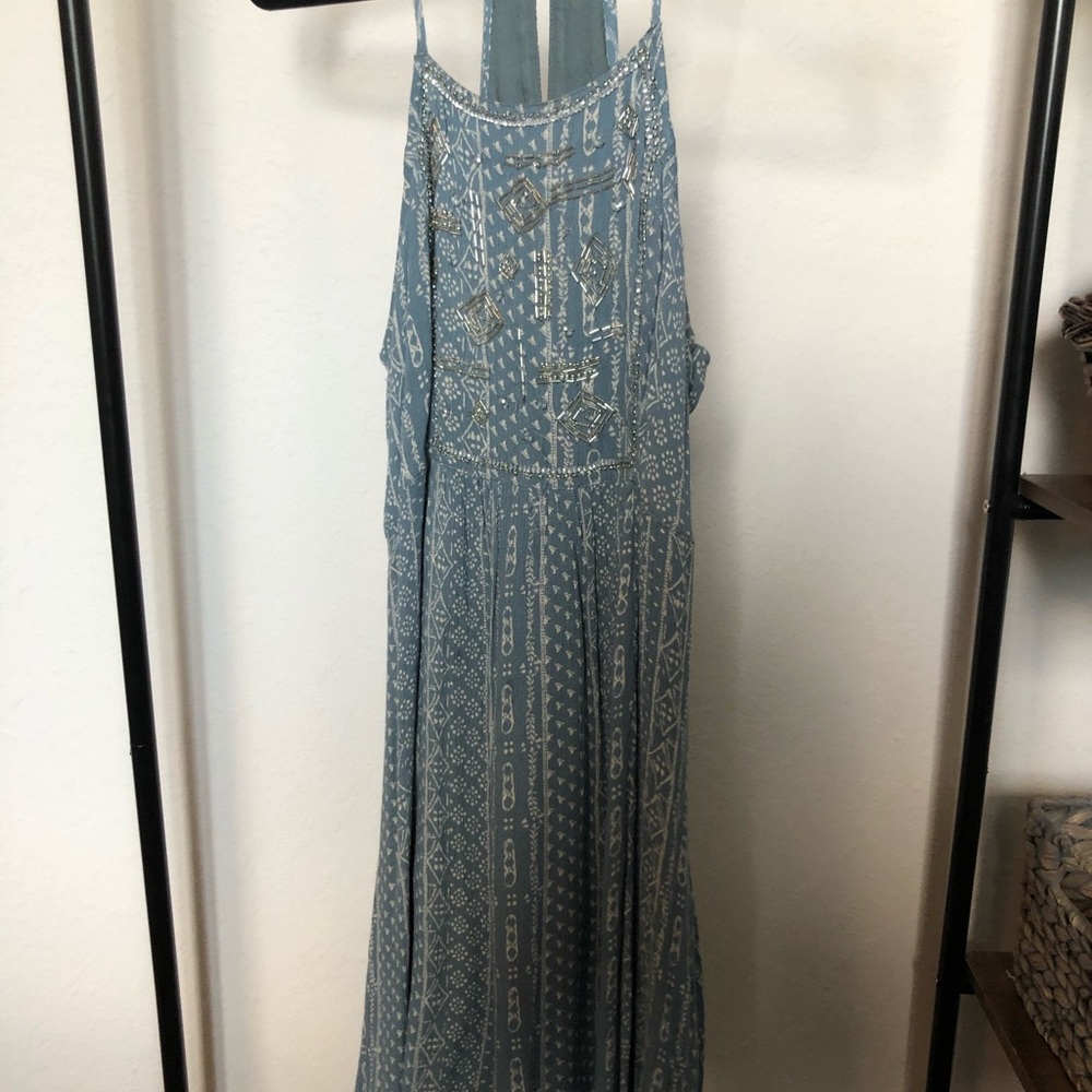 Blue mini flowing dress